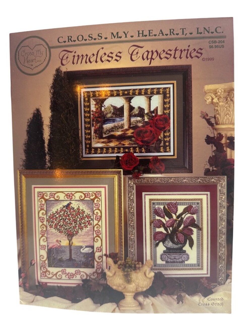 Cross My Heart Timeless Tapestries Counted Cross Stitch Pattern Book 1999